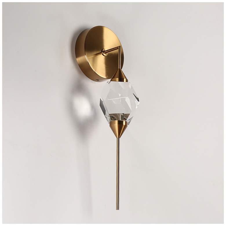 Image 4 Lucivagus 19" High Plating Brass LED Wall Sconce more views