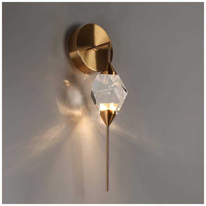 Image 5 Lucivagus 19" High Plating Brass LED Wall Sconce more views