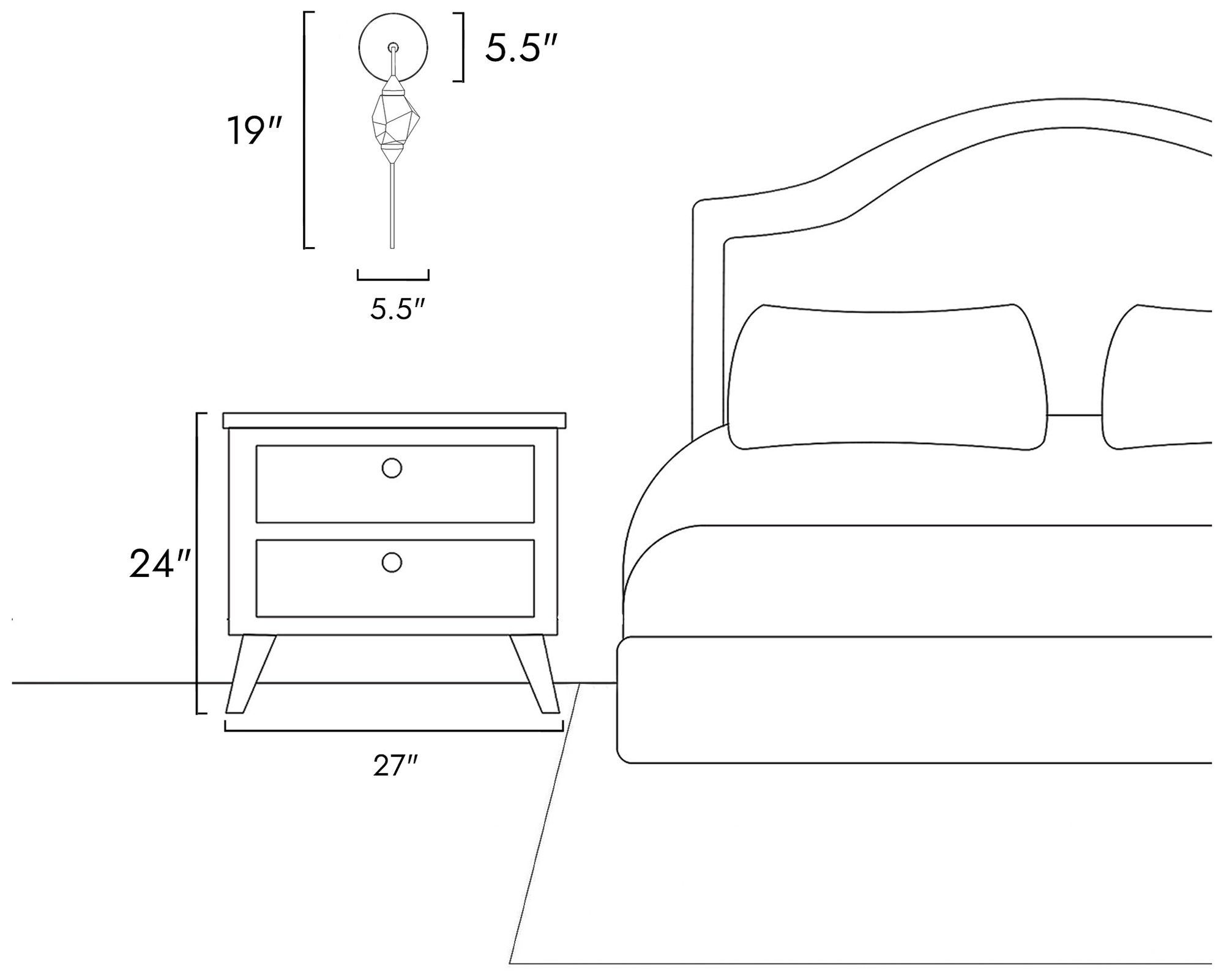 Lucivagus 19" High Plating Brass LED Wall Sconce