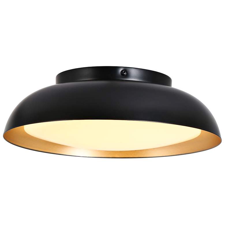 Image 1 Luckummin 16 1/2" Wide Black LED Ceiling Light
