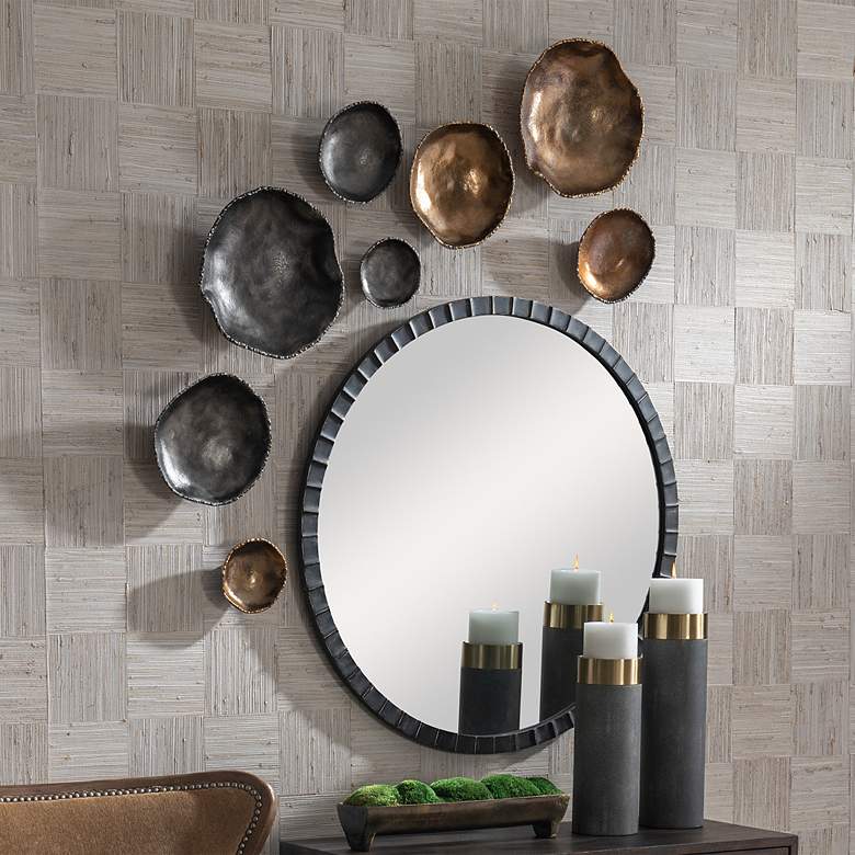 Image 3 Lucky Coins Antiqued Nickel 4-Piece Metal Wall Decor Set more views