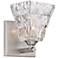 Lucrecia Brushed Steel 6 1/4" High Molten Glass Wall Sconce