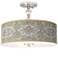 Lucrezia Giclee 16"W Chrome Semi-Flush Ceiling Light