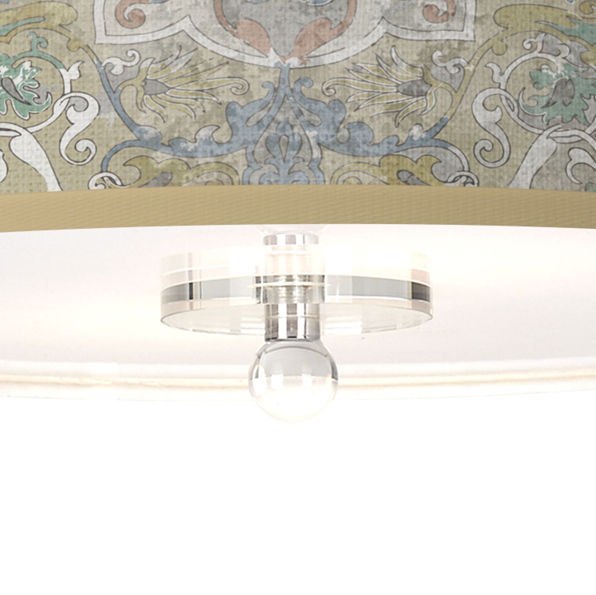 Image 3 Lucrezia Giclee 16"W Chrome Semi-Flush Ceiling Light more views