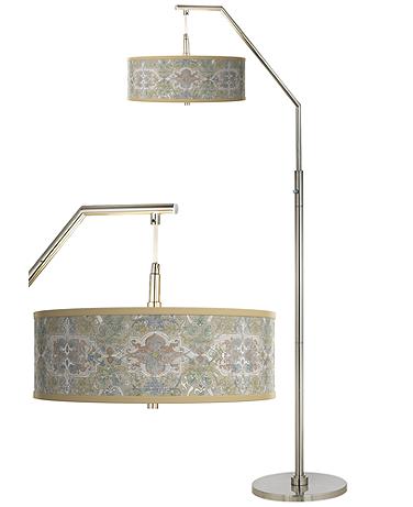 Lucrezia Giclee Shade Arc Floor Lamp