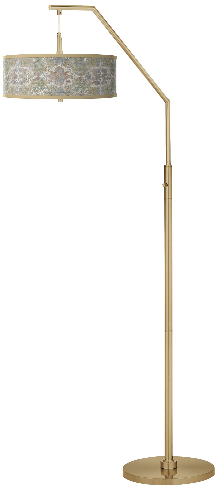 Lucrezia Giclee Warm Gold Arc Floor Lamp