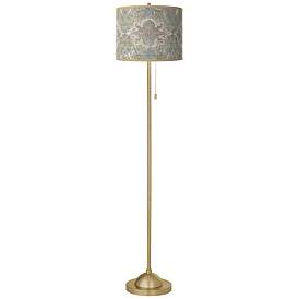 Image2 of Lucrezia Giclee Warm Gold Stick Floor Lamp