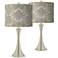 Lucrezia Trish Brushed Nickel Touch Table Lamps Set of 2