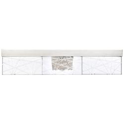 Lucus LED 3CCT 26&quot; Thick Engraved Crystals Polished Nickel Vanity Ligh