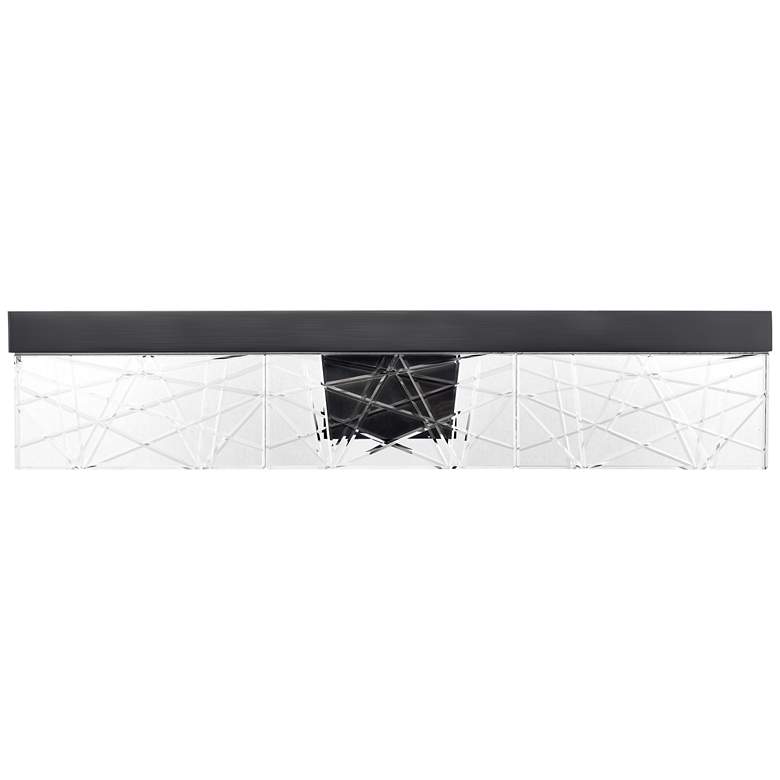 Image 1 Lucus LED 3CCT 26" Thick Engraved Crystals Satin Brushed Black Vanity