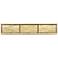 Lucus LED 3CCT 27" Thick Engraved Crystals Aged Brass Vanity Light
