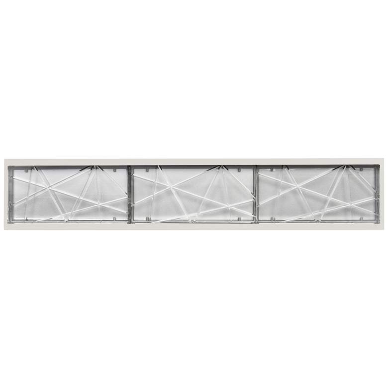 Image 1 Lucus LED 3CCT 27" Thick Engraved Crystals Polished Nickel Vanity Ligh