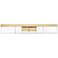 Lucus LED 3CCT 35" Thick Engraved Crystals Aged Brass Vanity Light