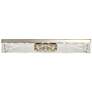 Lucus LED 3CCT 35" Thick Engraved Crystals Polished Nickel Vanity Ligh