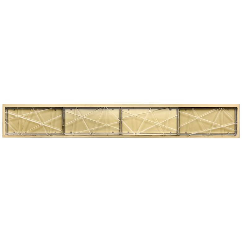 Image 1 Lucus LED 3CCT 36" Thick Engraved Crystals Aged Brass Vanity Light
