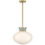 1_Lucy 15"W Lacquered Brass Pendant Light w/ Case Opal Glass