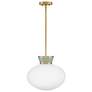 2_Lucy 15"W Lacquered Brass Pendant Light w/ Case Opal Glass more views