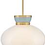 3_Lucy 15"W Lacquered Brass Pendant Light w/ Case Opal Glass more views