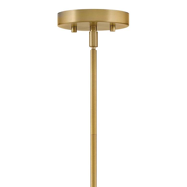Image 4 Lucy 15"W Lacquered Brass Pendant Light w/ Case Opal Glass more views