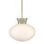 5_Lucy 15"W Lacquered Brass Pendant Light w/ Case Opal Glass more views