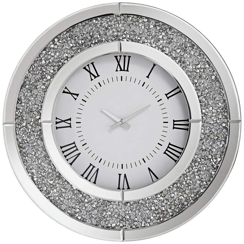 Image 1 Lucy 19 3/4 inch Wide Jeweled Wall Clock