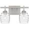 Lucy 2-Light Brushed Nickel Bath Light