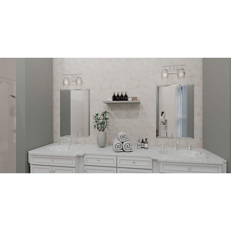 Image 6 Lucy 2-Light Brushed Nickel Bath Light more views