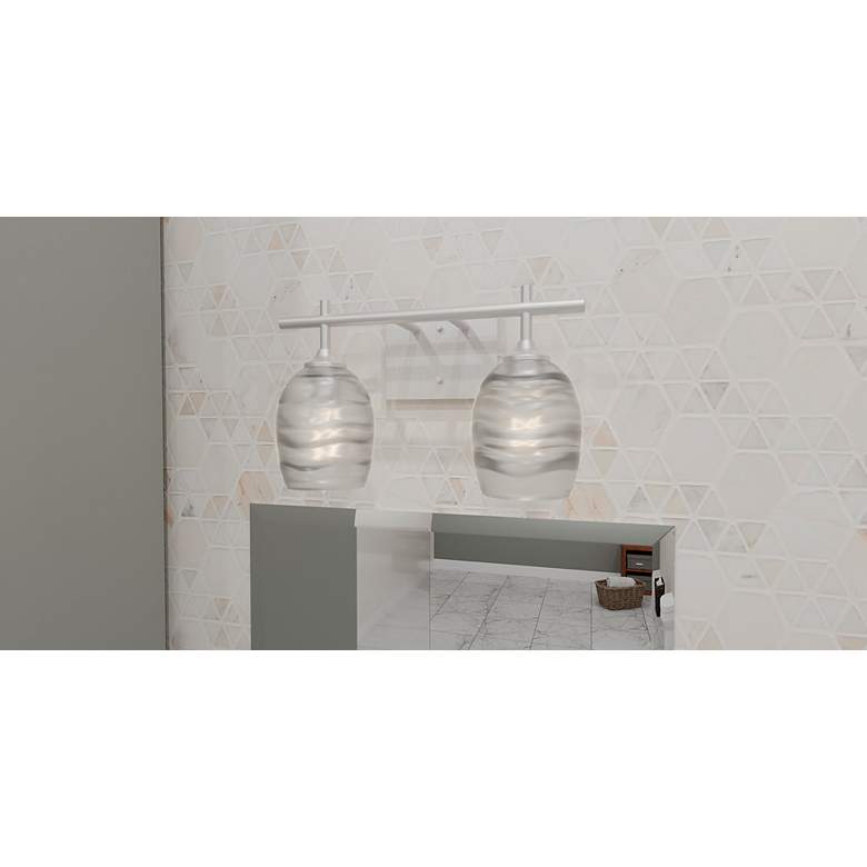 Image 7 Lucy 2-Light Brushed Nickel Bath Light more views