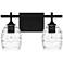 Lucy 2-Light Matte Black Vanity Light