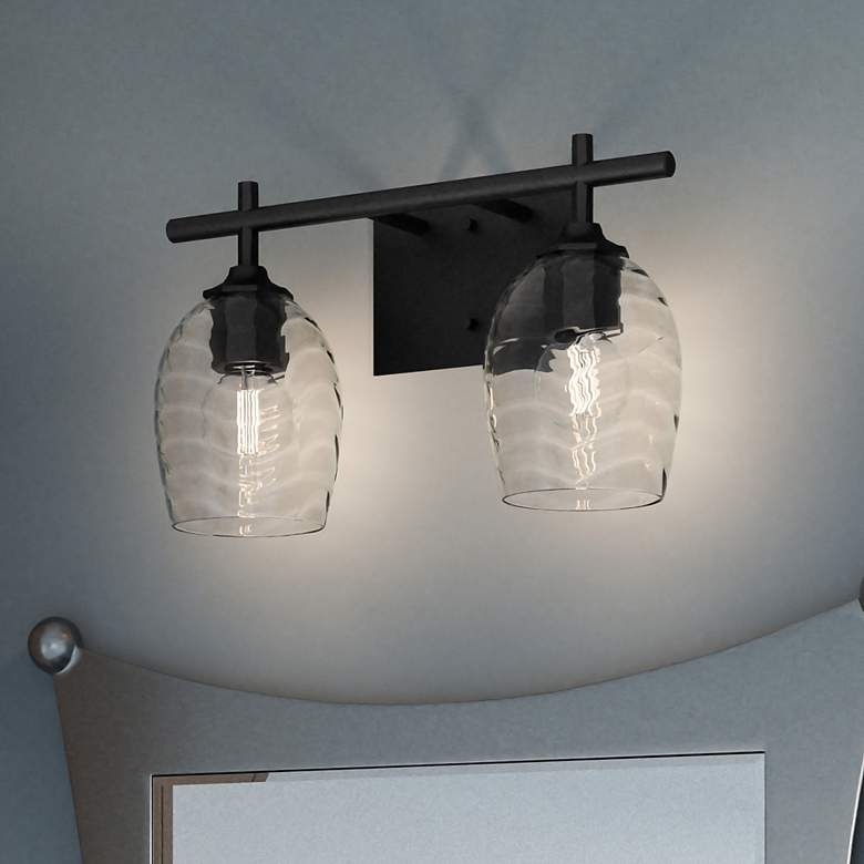 Image 1 Lucy 2-Light Matte Black Vanity Light
