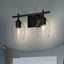 1_Lucy 2-Light Matte Black Vanity Light