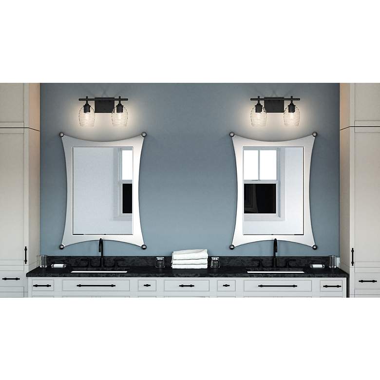 Image 6 Lucy 2-Light Matte Black Vanity Light more views