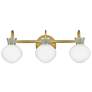 Thumbnail2 of Lucy 25" Wide Lacquered Brass 3-Light Vanity Bath Light more views