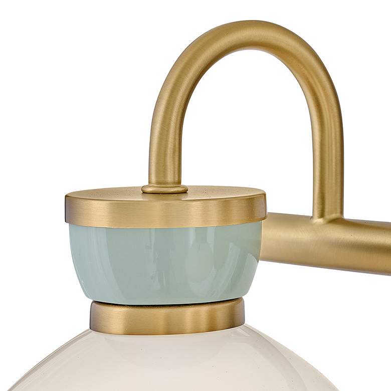 Image 3 Lucy 25" Wide Lacquered Brass 3-Light Vanity Bath Light more views