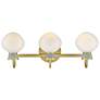 6_Lucy 25" Wide Lacquered Brass 3-Light Vanity Bath Light more views