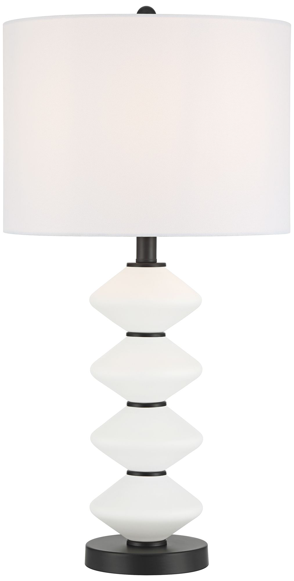 Image 2 Lucy 26 1/2" High Black and White Glass Table Lamp