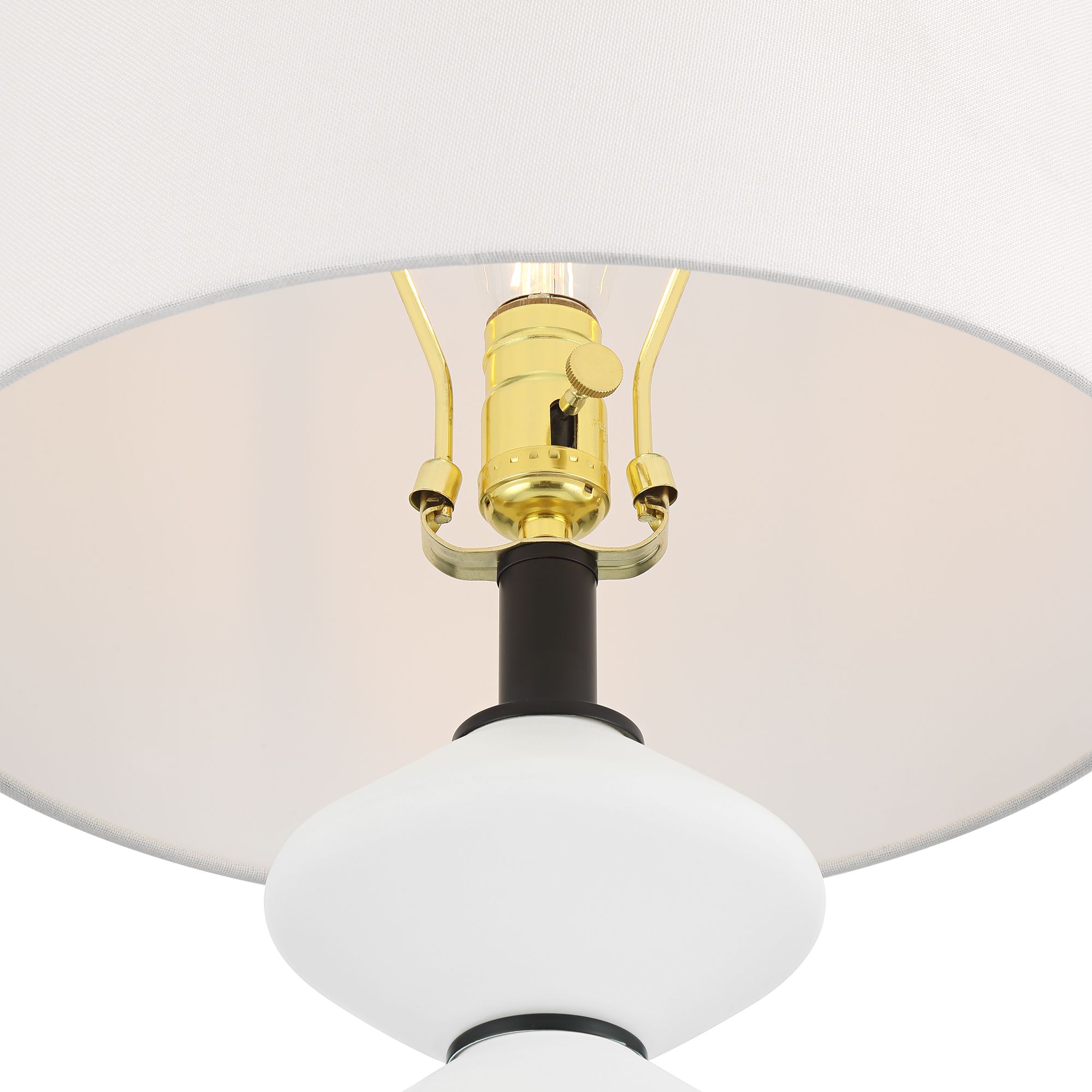 Image 4 Lucy 26 1/2" High Black and White Glass Table Lamp Set of 2 more views