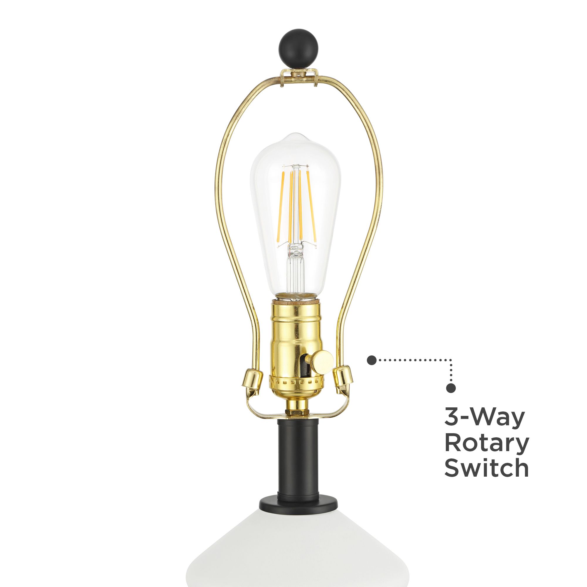 Image 5 Lucy 26 1/2" High Black and White Glass Table Lamp Set of 2 more views