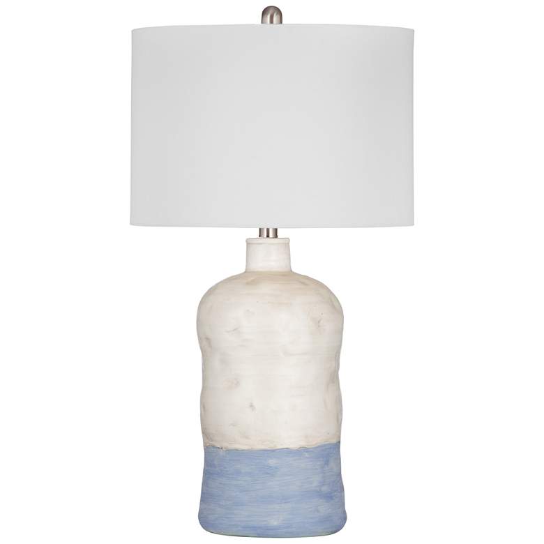 Image 1 Lucy 27 inch White and Blue Table Lamp