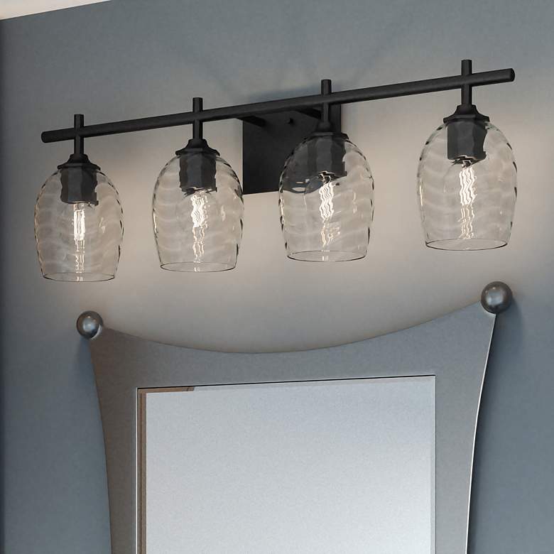 Image 1 Lucy 4-Light Matte Black Vanity Light