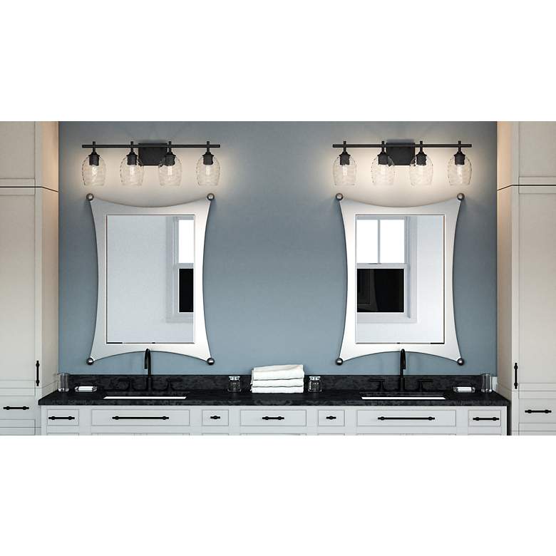 Image 6 Lucy 4-Light Matte Black Vanity Light more views