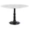 Lucy 48" Wide Iron and Marble Round Dining Table