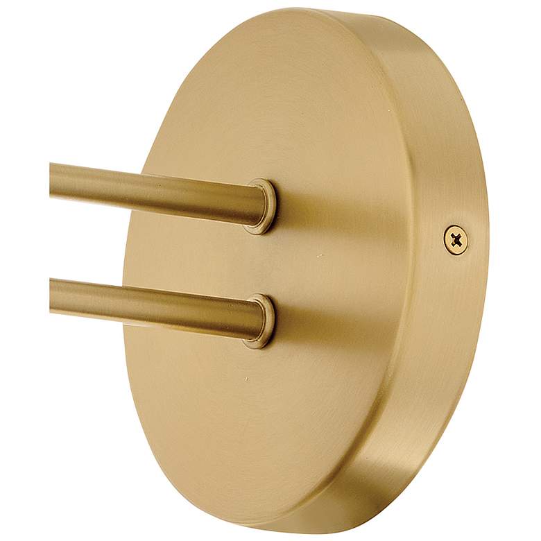 Image 7 Lucy 9 1/4" High Lacquered Brass and Black Wall Sconce more views