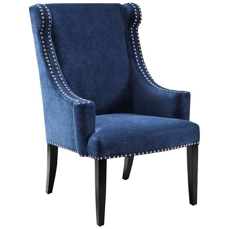 Lucy Royal Blue High Back Wing Accent Chair