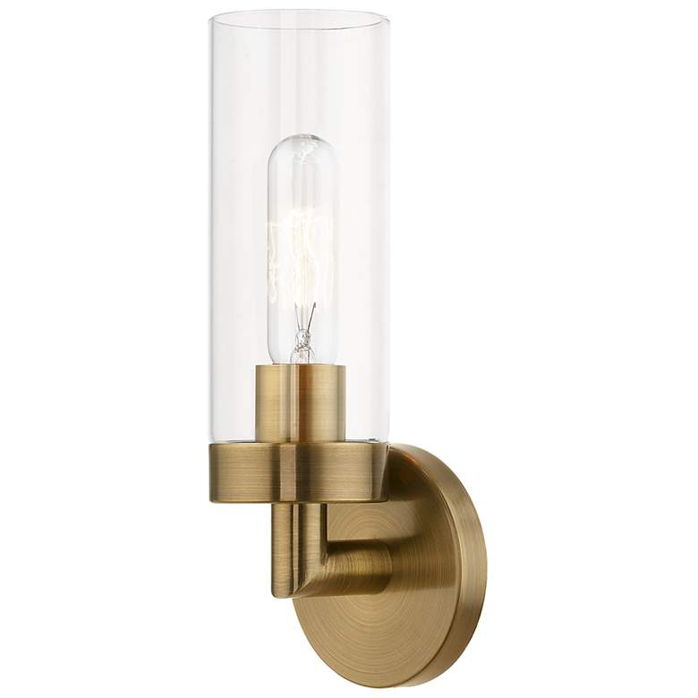 Image 2 Ludlow 1 Light Antique Brass ADA Single Sconce