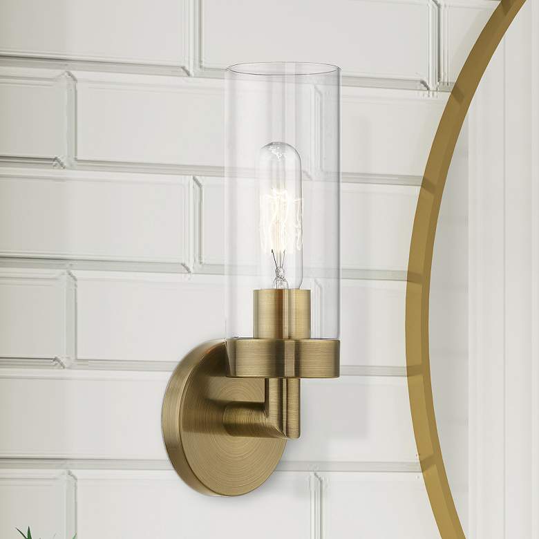 Image 1 Ludlow 1 Light Antique Brass ADA Single Sconce
