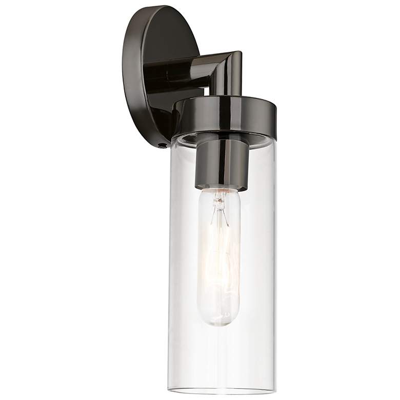 Image 5 Ludlow 1 Light Black Chrome ADA Single Sconce more views