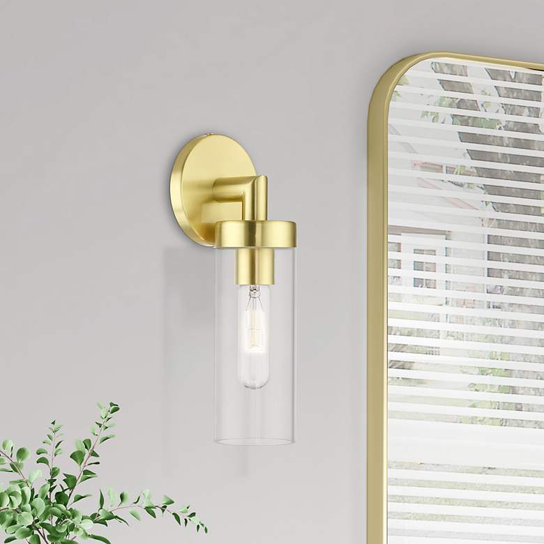 Image 1 Ludlow 1 Light Satin Brass ADA Single Sconce