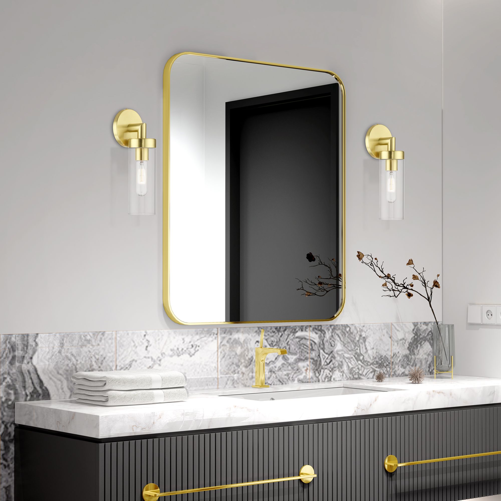 Ludlow 1 Light Satin Brass ADA Single Sconce