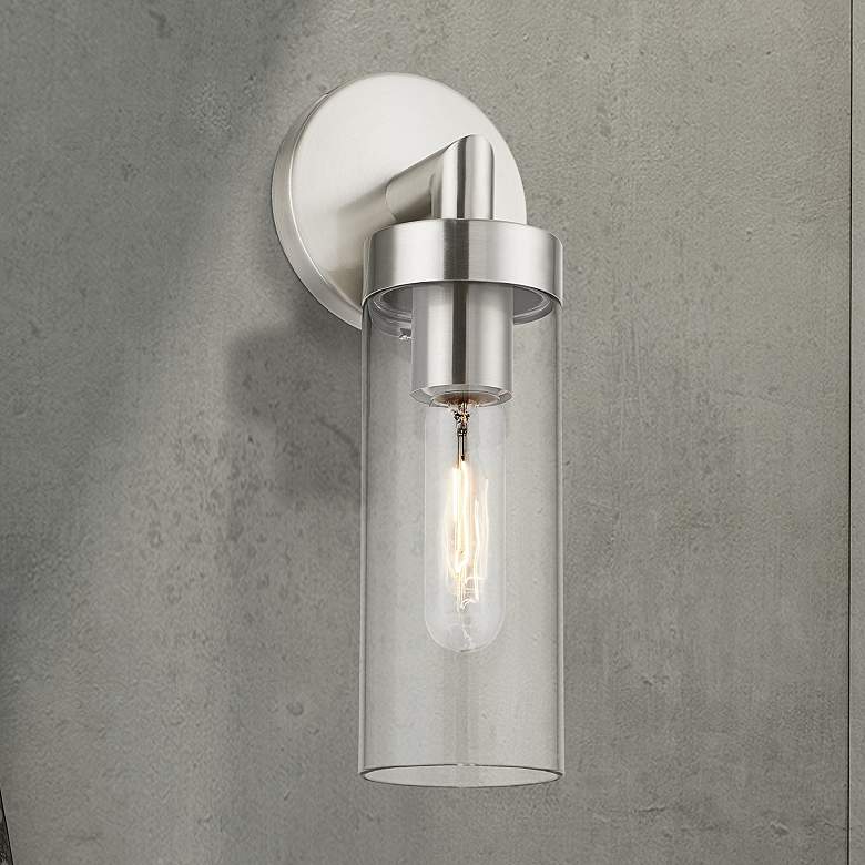 Image 2 Ludlow 11 3/4" High Brushed Nickel ADA Wall Sconce